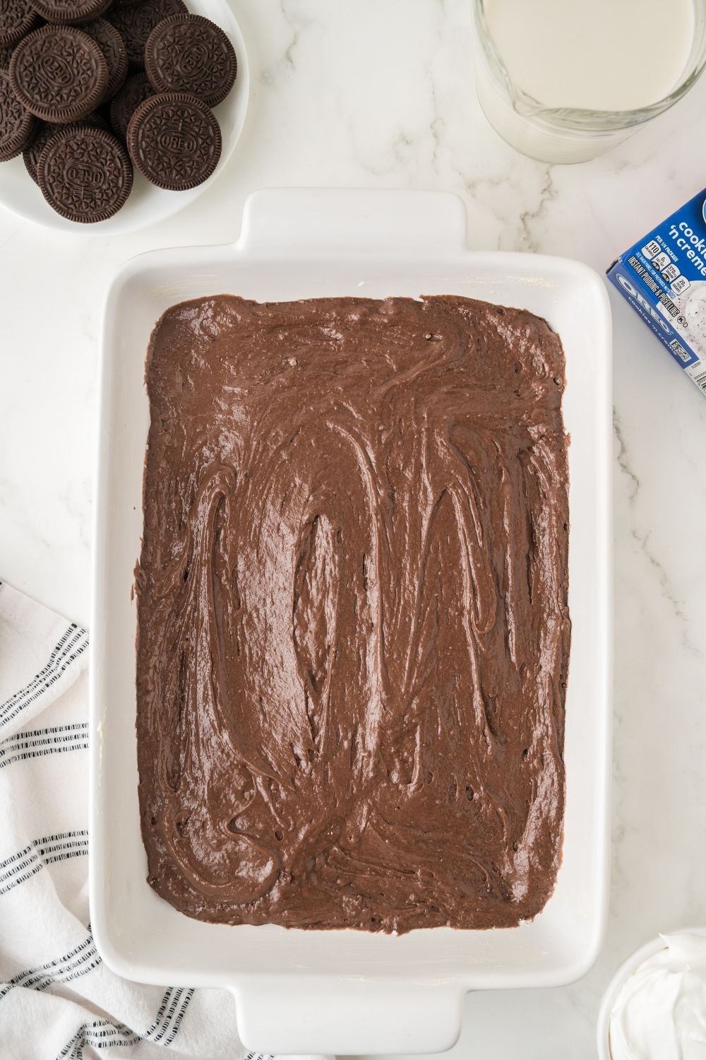 Oreo Poke Cake