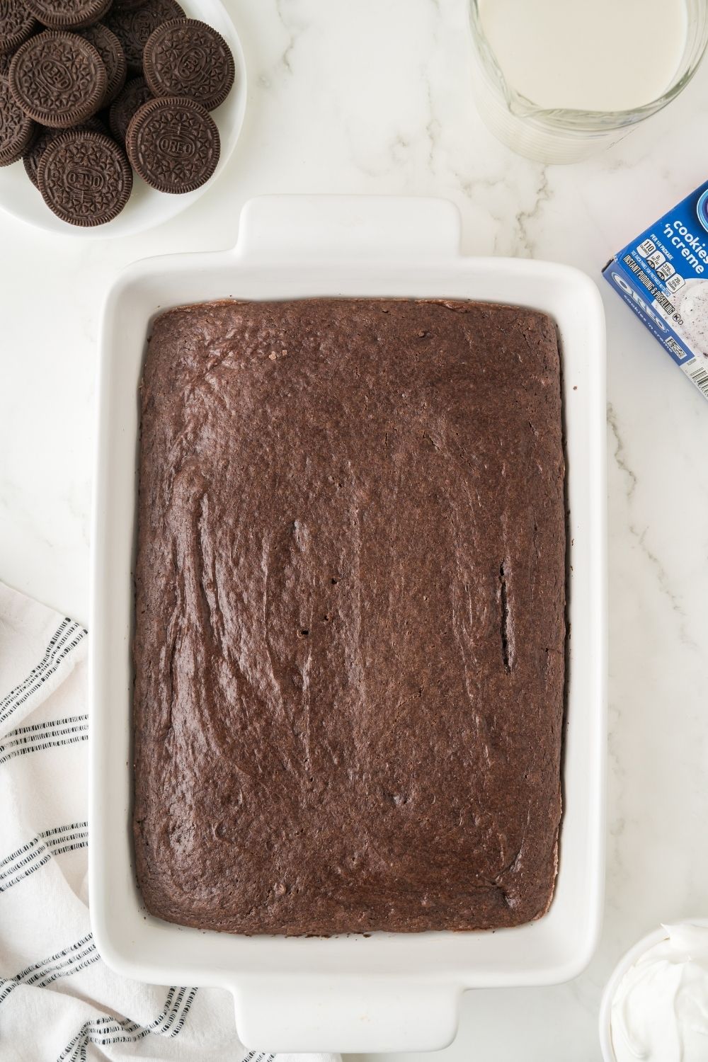 Oreo Poke Cake