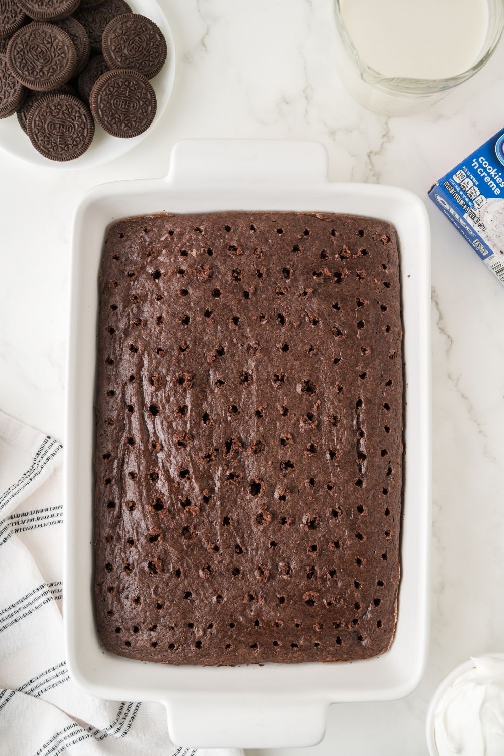 Oreo Poke Cake