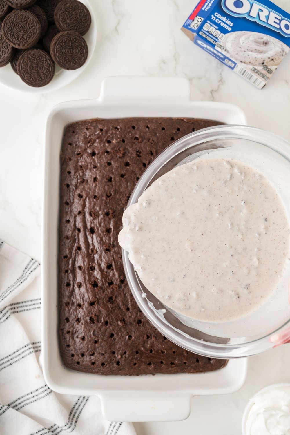 Oreo Poke Cake