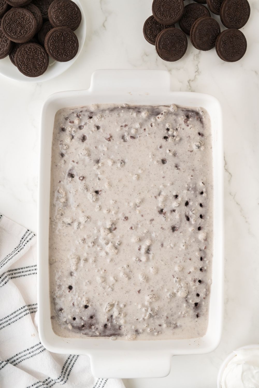 Oreo Poke Cake