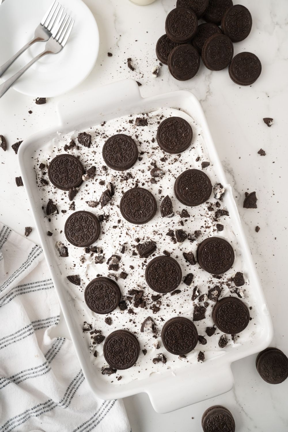 Oreo Poke Cake