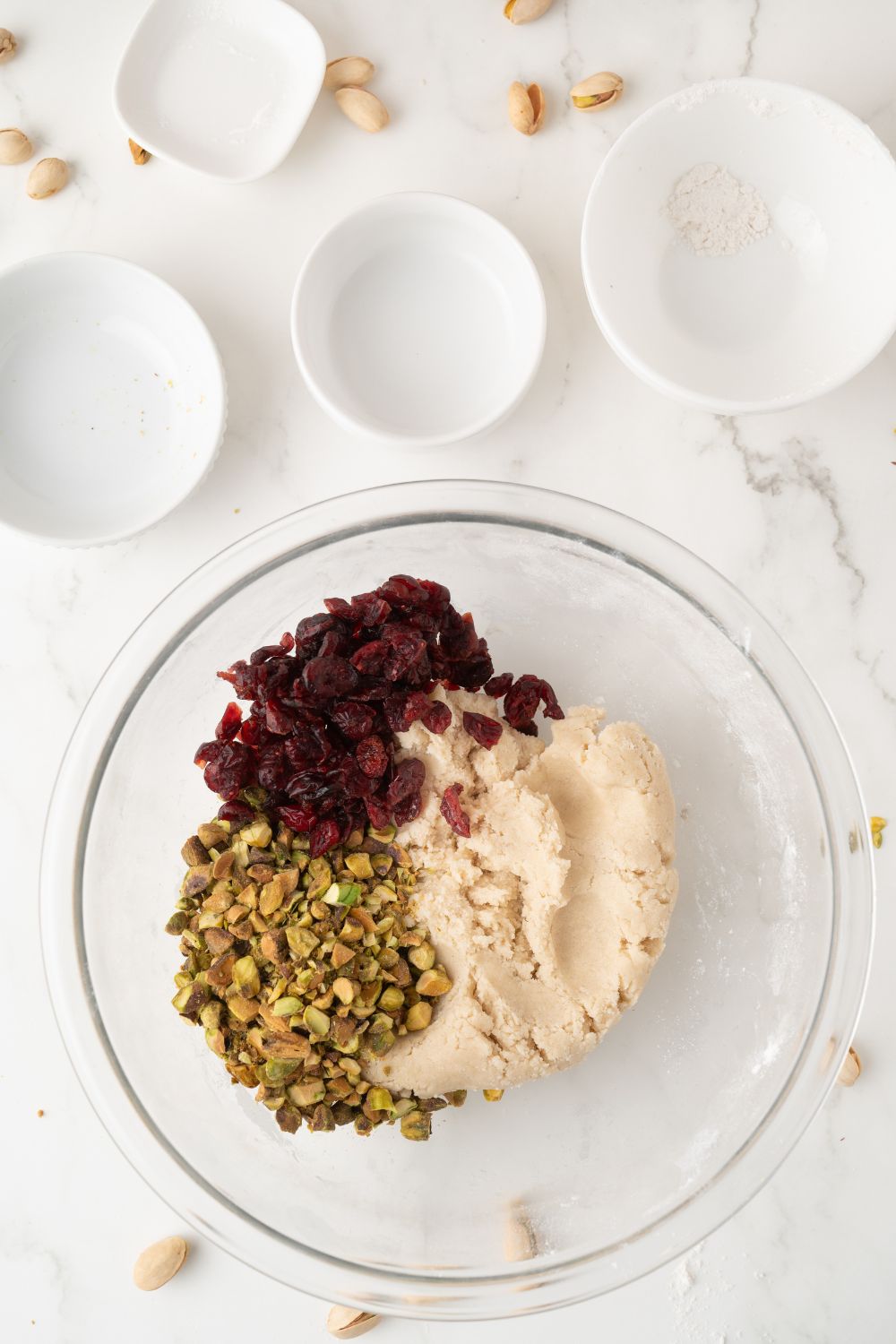 Cranberry Pistachio Shortbread Cookies