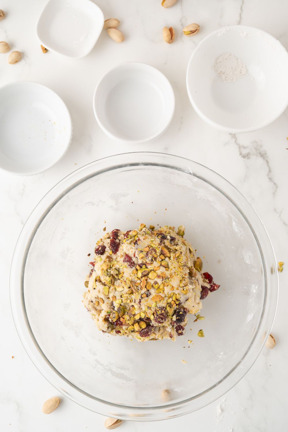 Cranberry Pistachio Shortbread Cookies