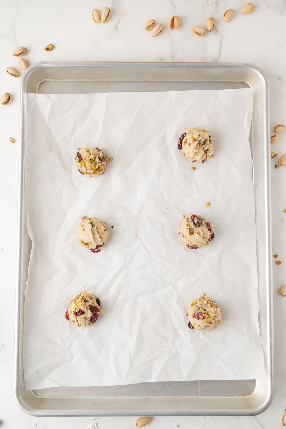 Cranberry Pistachio Shortbread Cookies