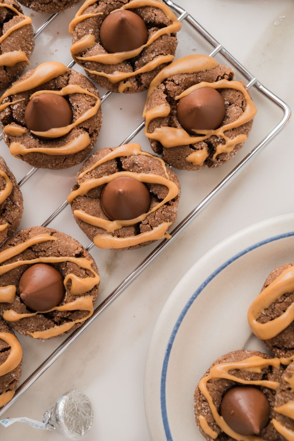 Chocolate Peanut Butter Blossoms