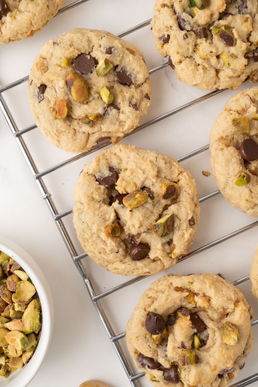 Pistachio Chocolate Chip Cookies