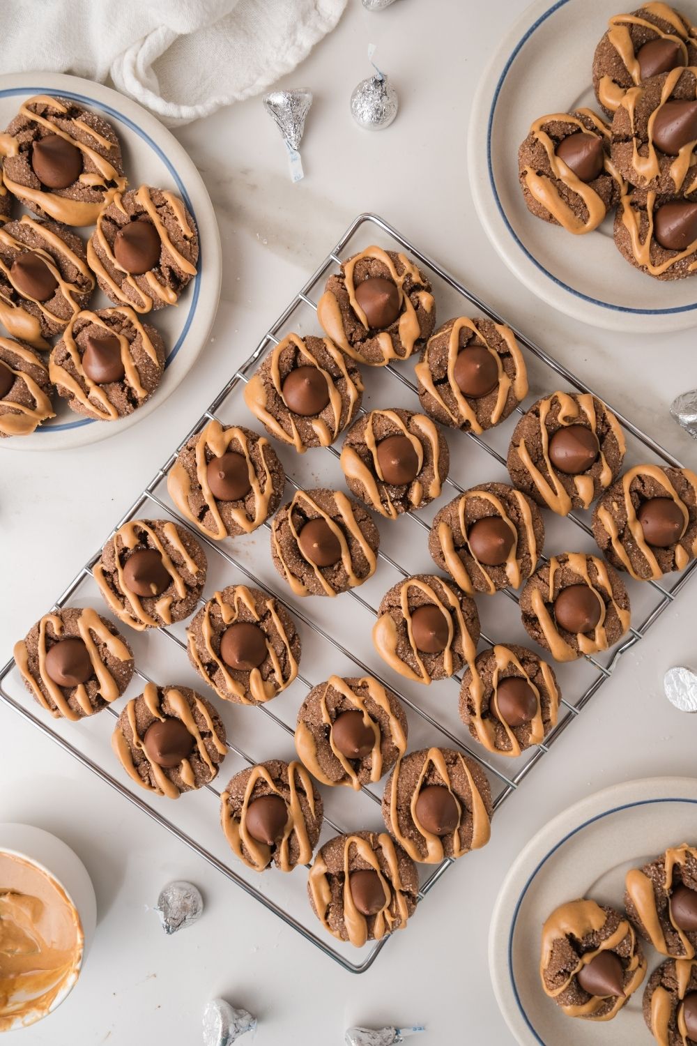Chocolate Peanut Butter Blossoms