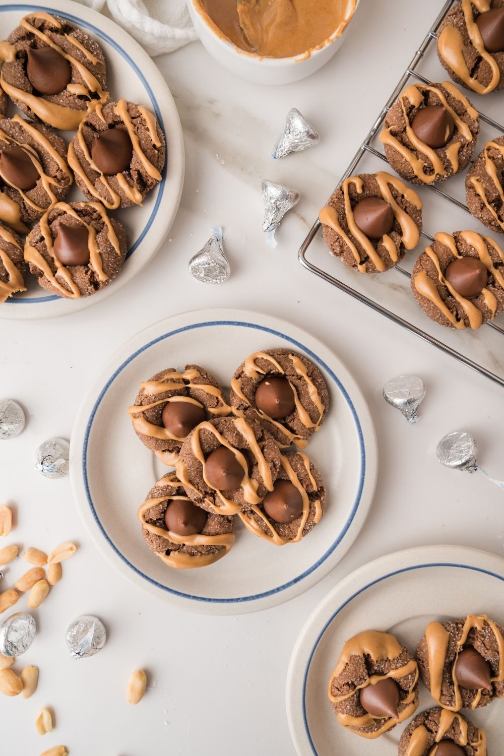 Chocolate Peanut Butter Blossoms