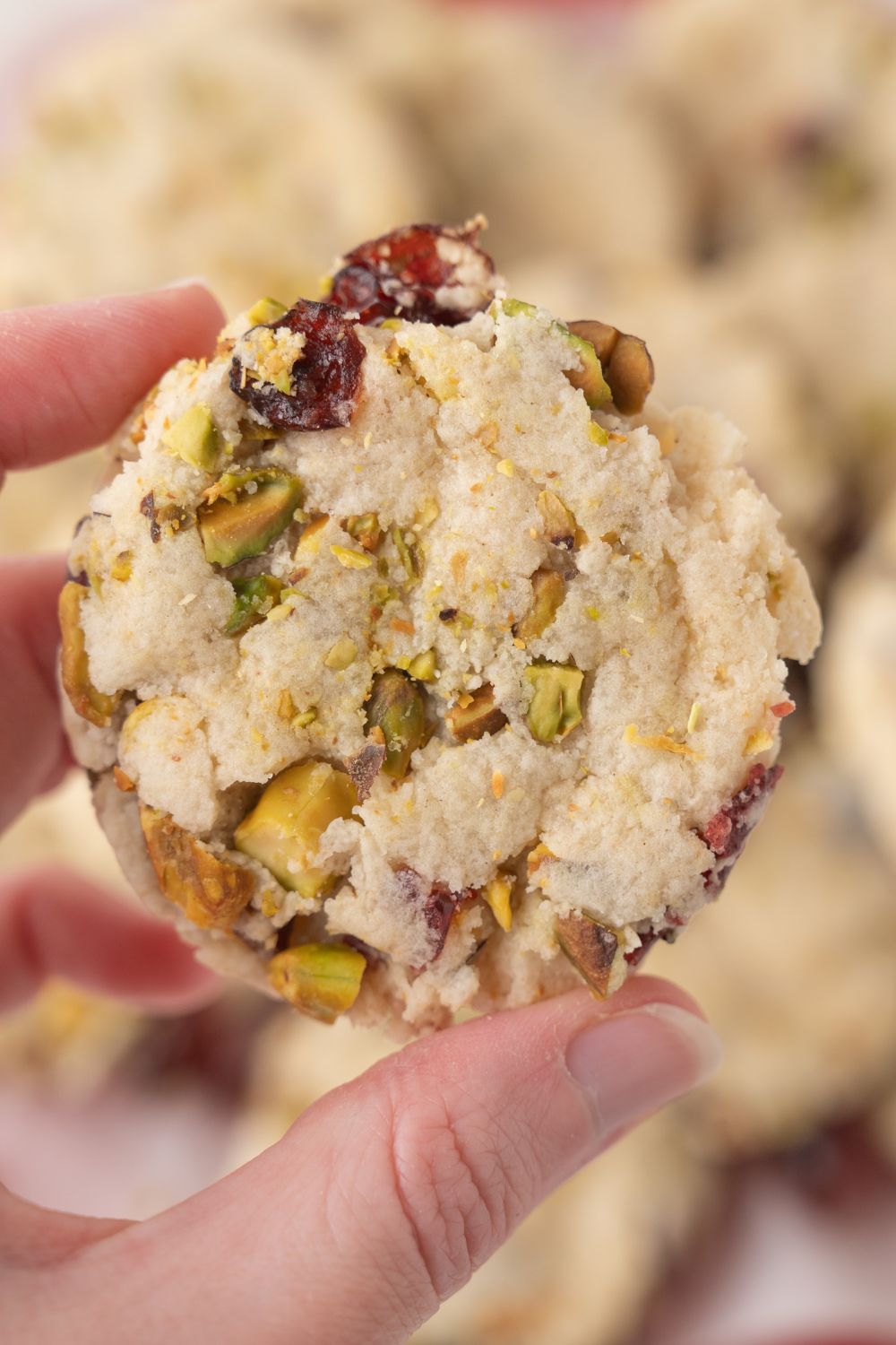 Cranberry Pistachio Shortbread Cookies
