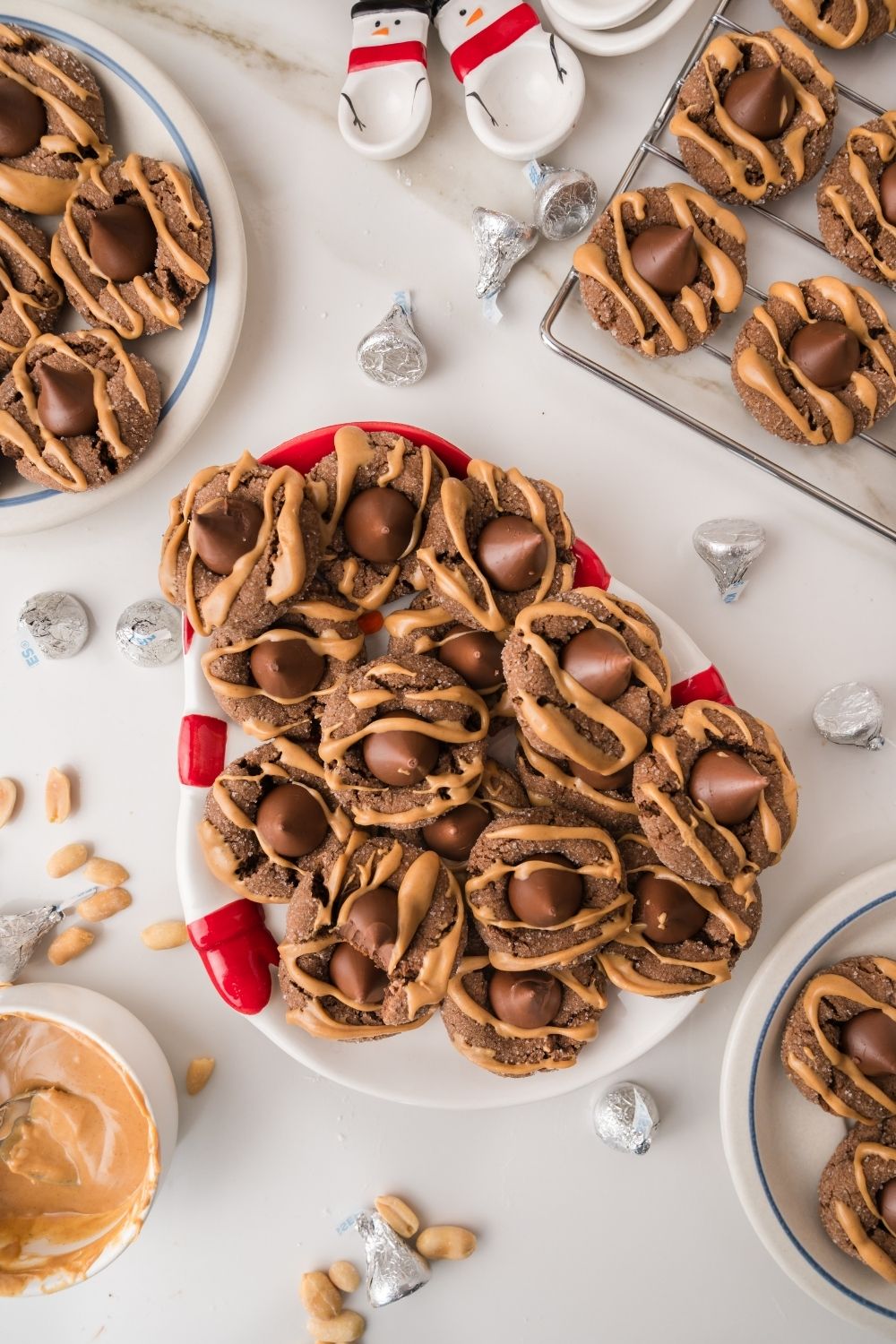 Chocolate Peanut Butter Blossoms