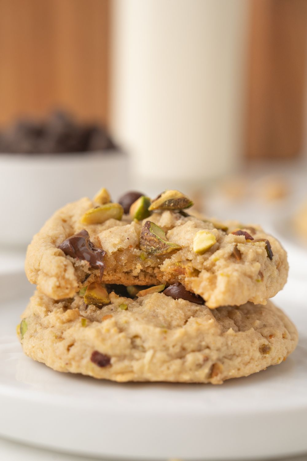 Pistachio Chocolate Chip Cookies