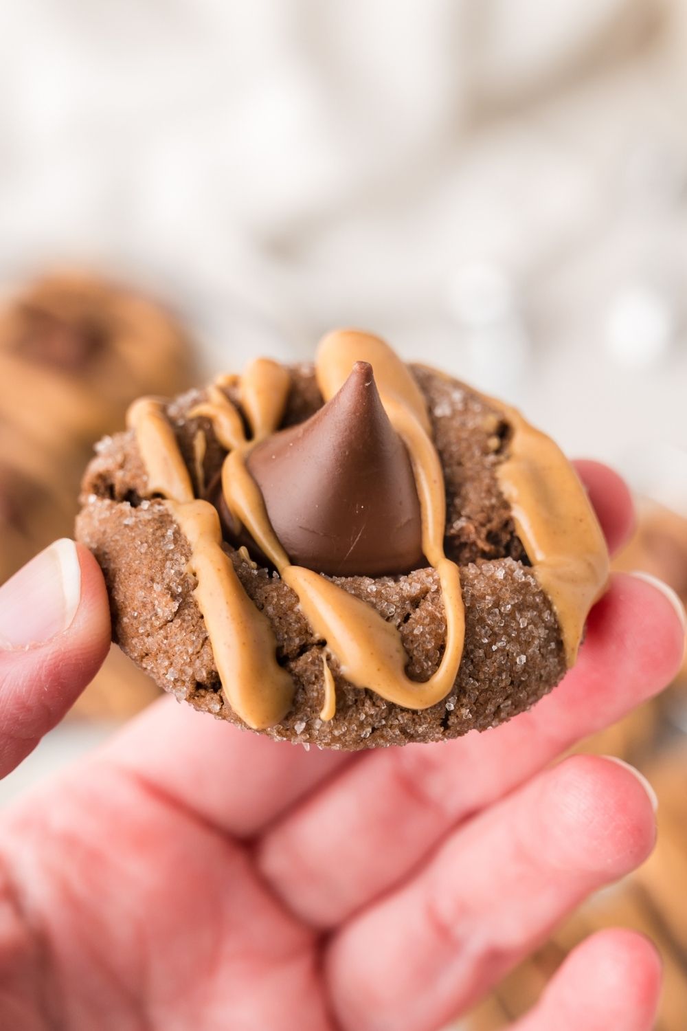 Chocolate Peanut Butter Blossoms