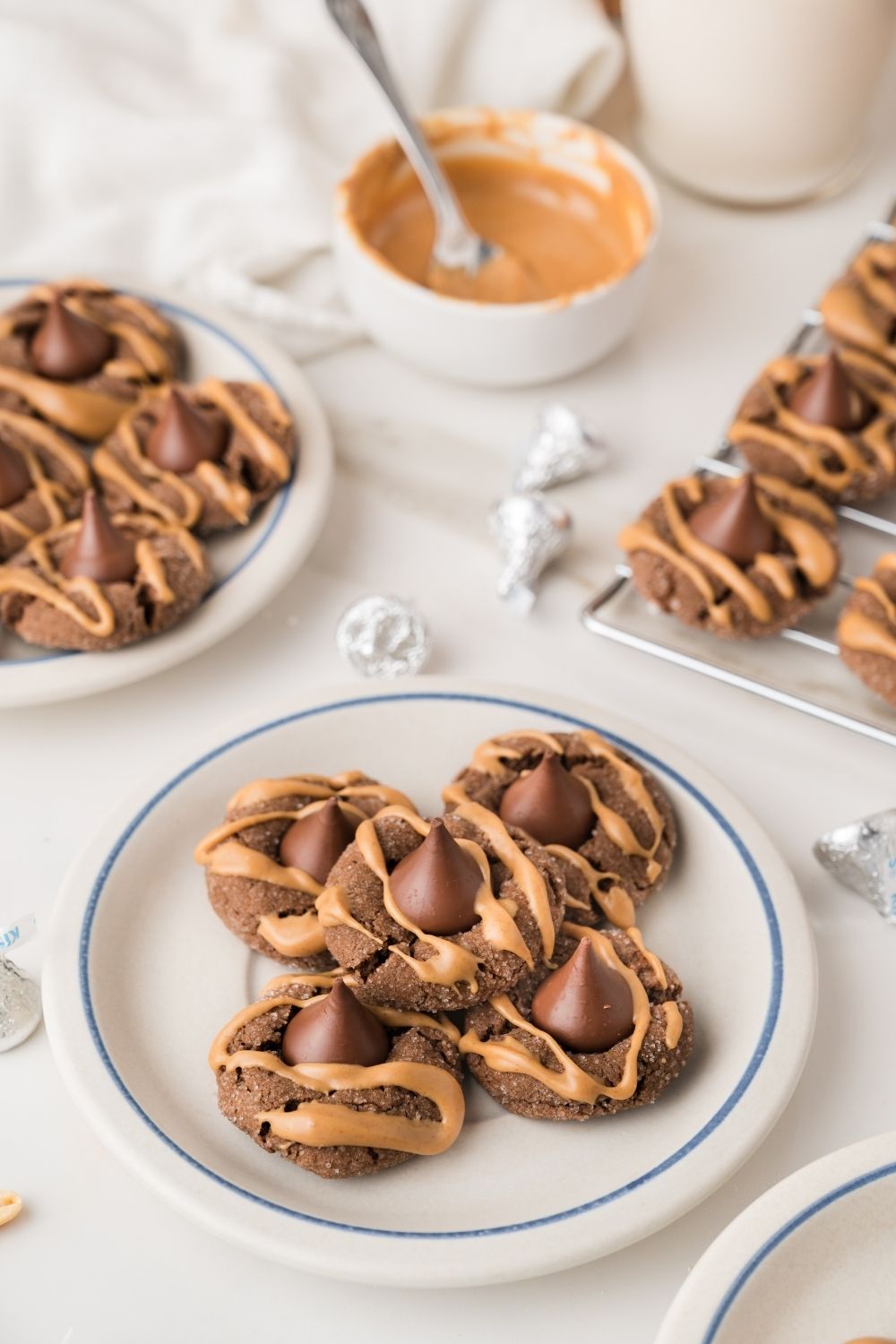 Chocolate Peanut Butter Blossoms