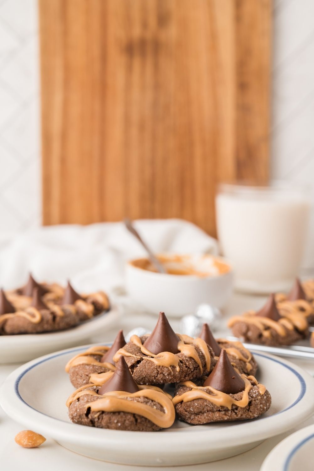 Chocolate Peanut Butter Blossoms