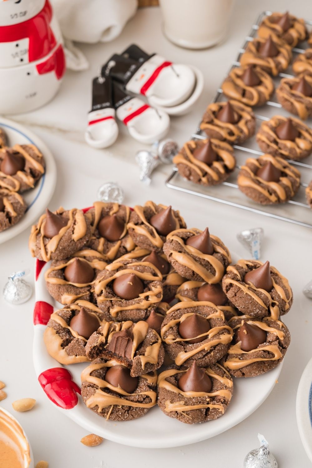 Chocolate Peanut Butter Blossoms