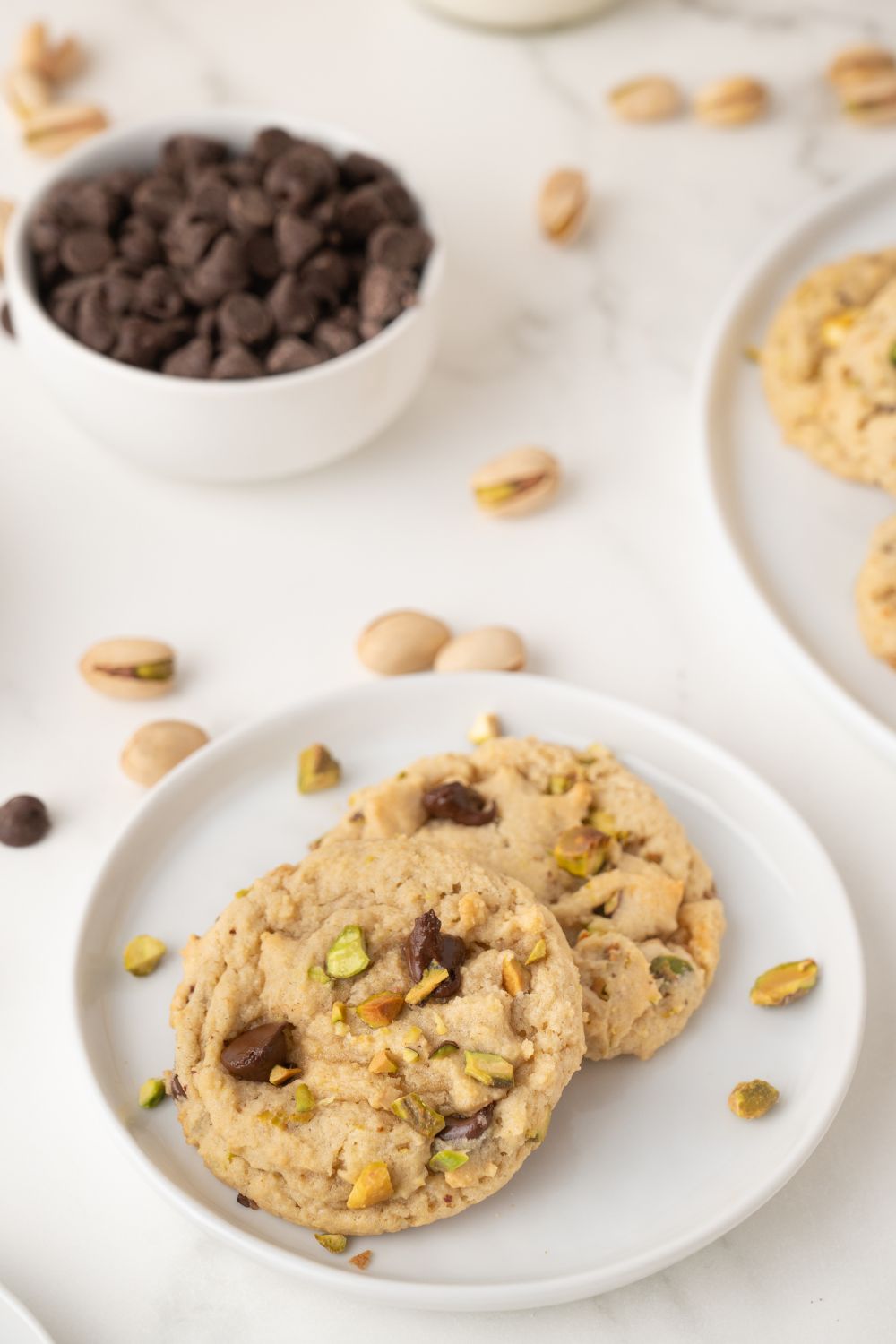 Pistachio Chocolate Chip Cookies
