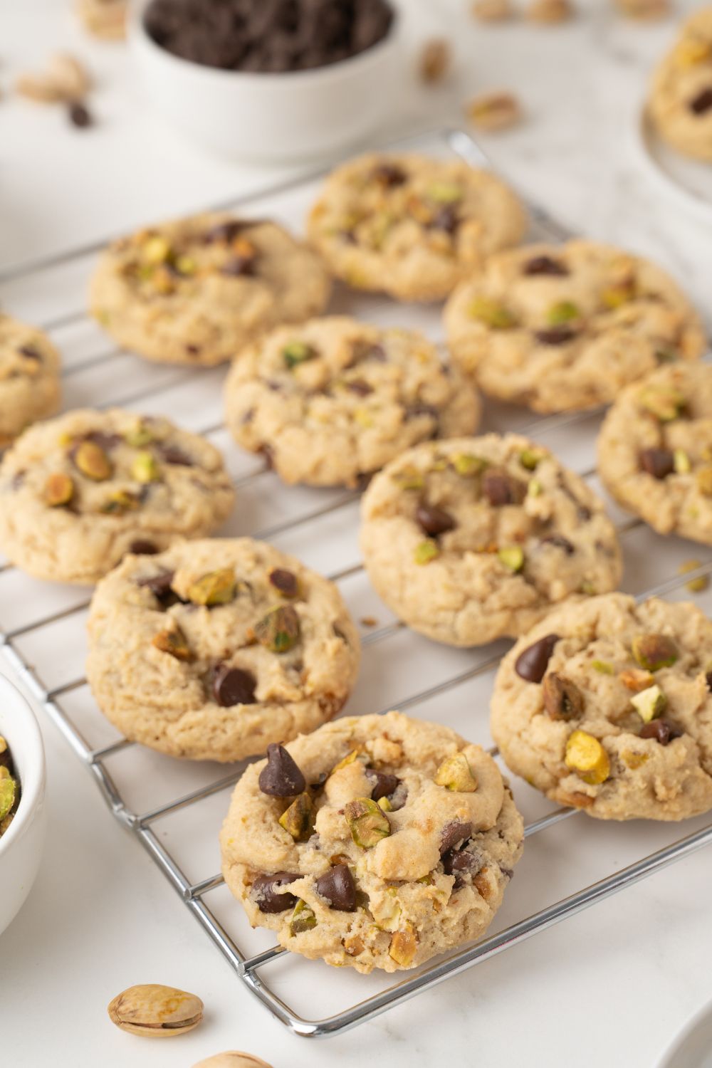 Pistachio Chocolate Chip Cookies