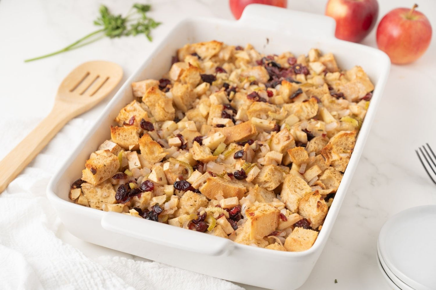 Apple Cranberry Stuffing - set 2