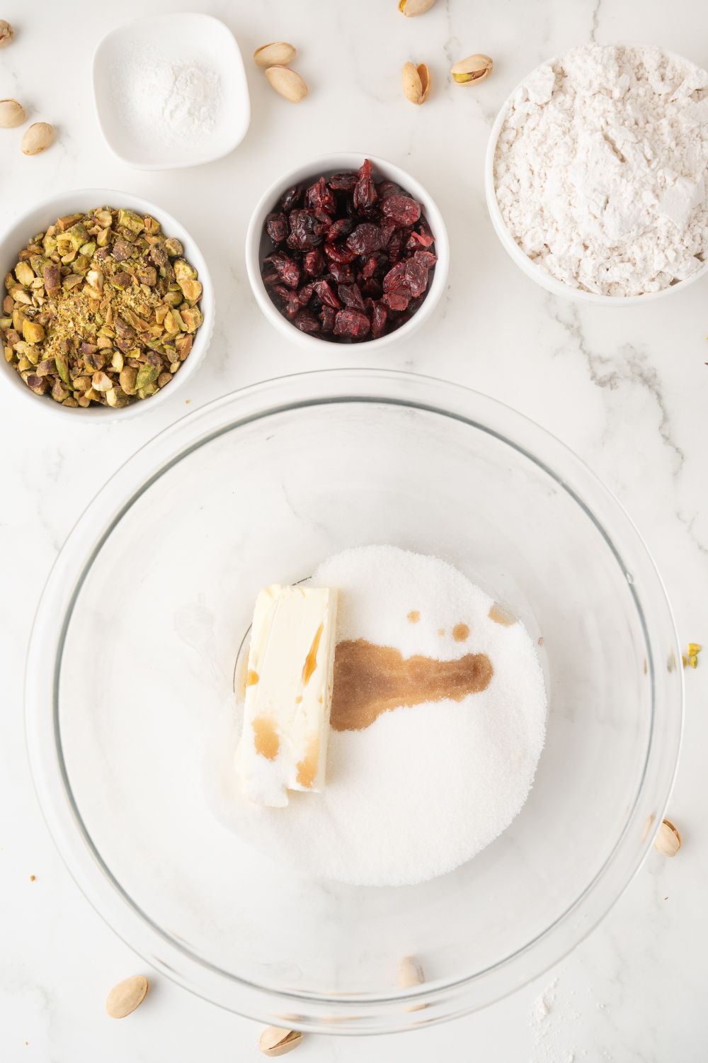 Cranberry Pistachio Shortbread Cookies