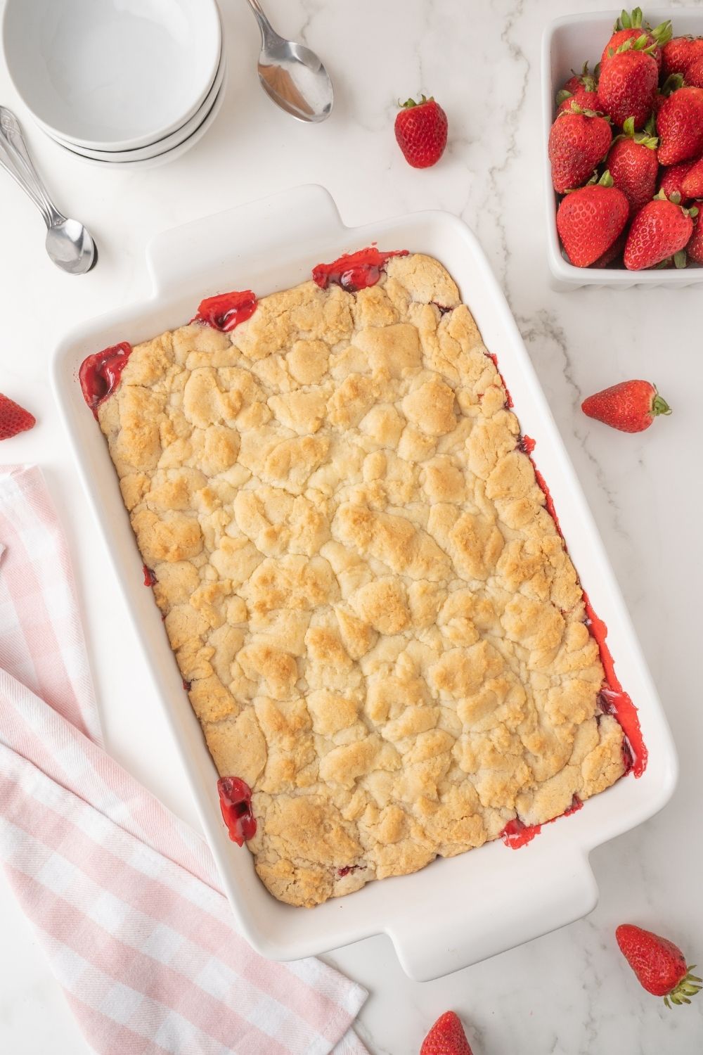 Strawberry Dump Cake