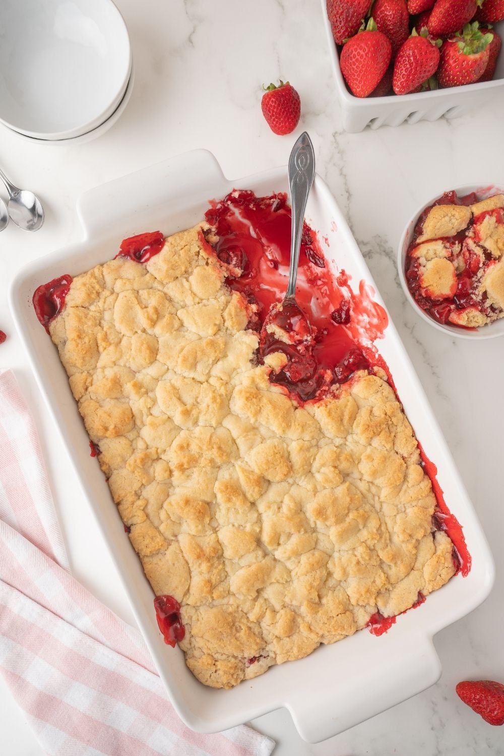 Strawberry Dump Cake
