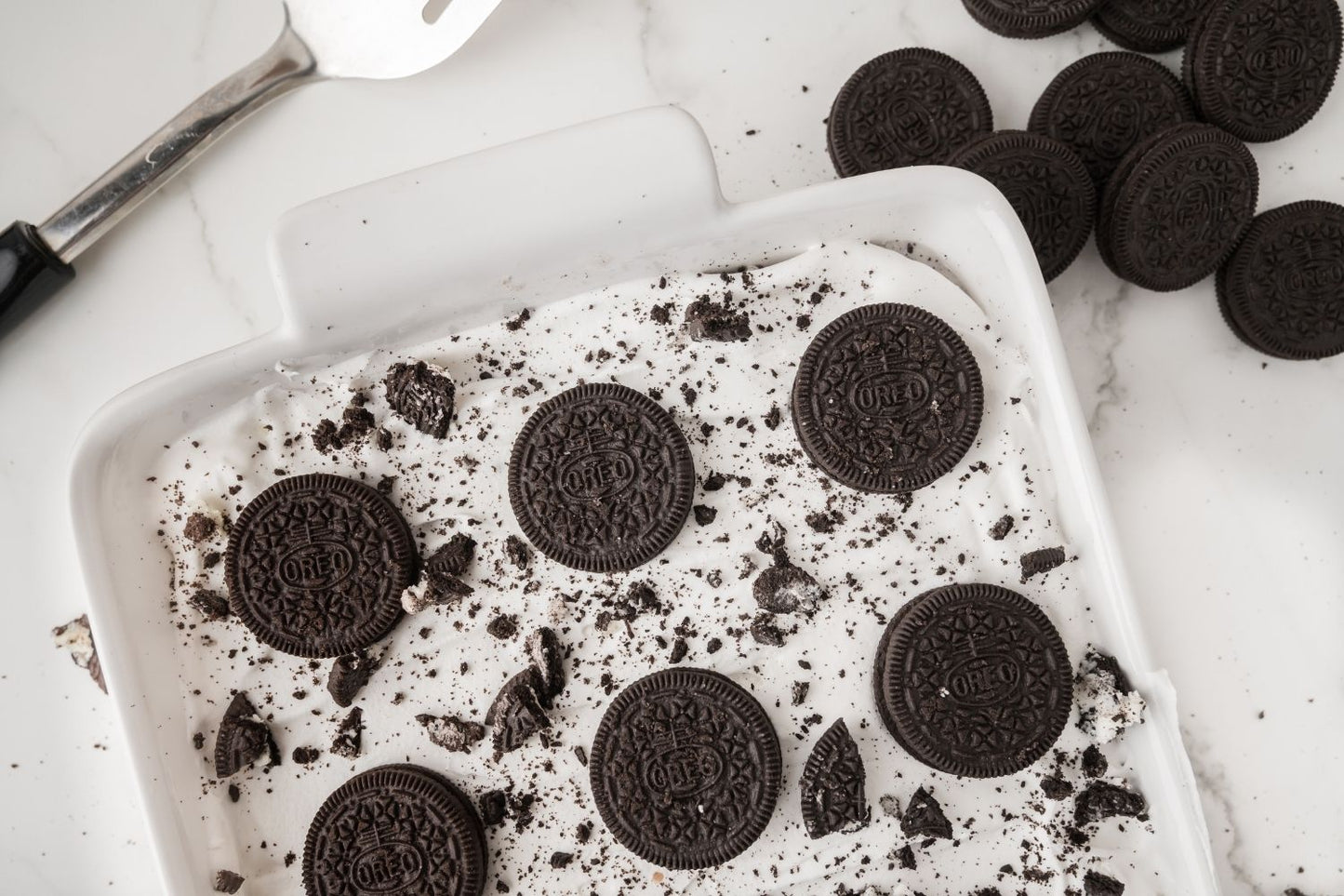 Oreo Poke Cake