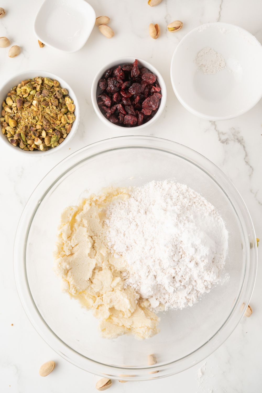 Cranberry Pistachio Shortbread Cookies
