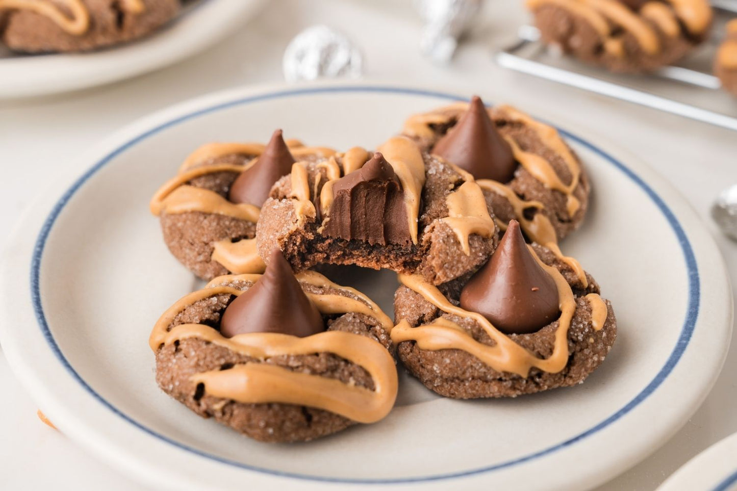Chocolate Peanut Butter Blossoms