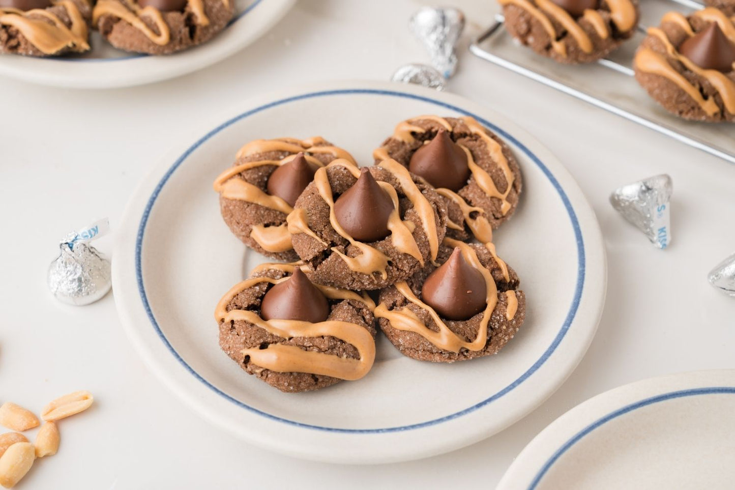 Chocolate Peanut Butter Blossoms