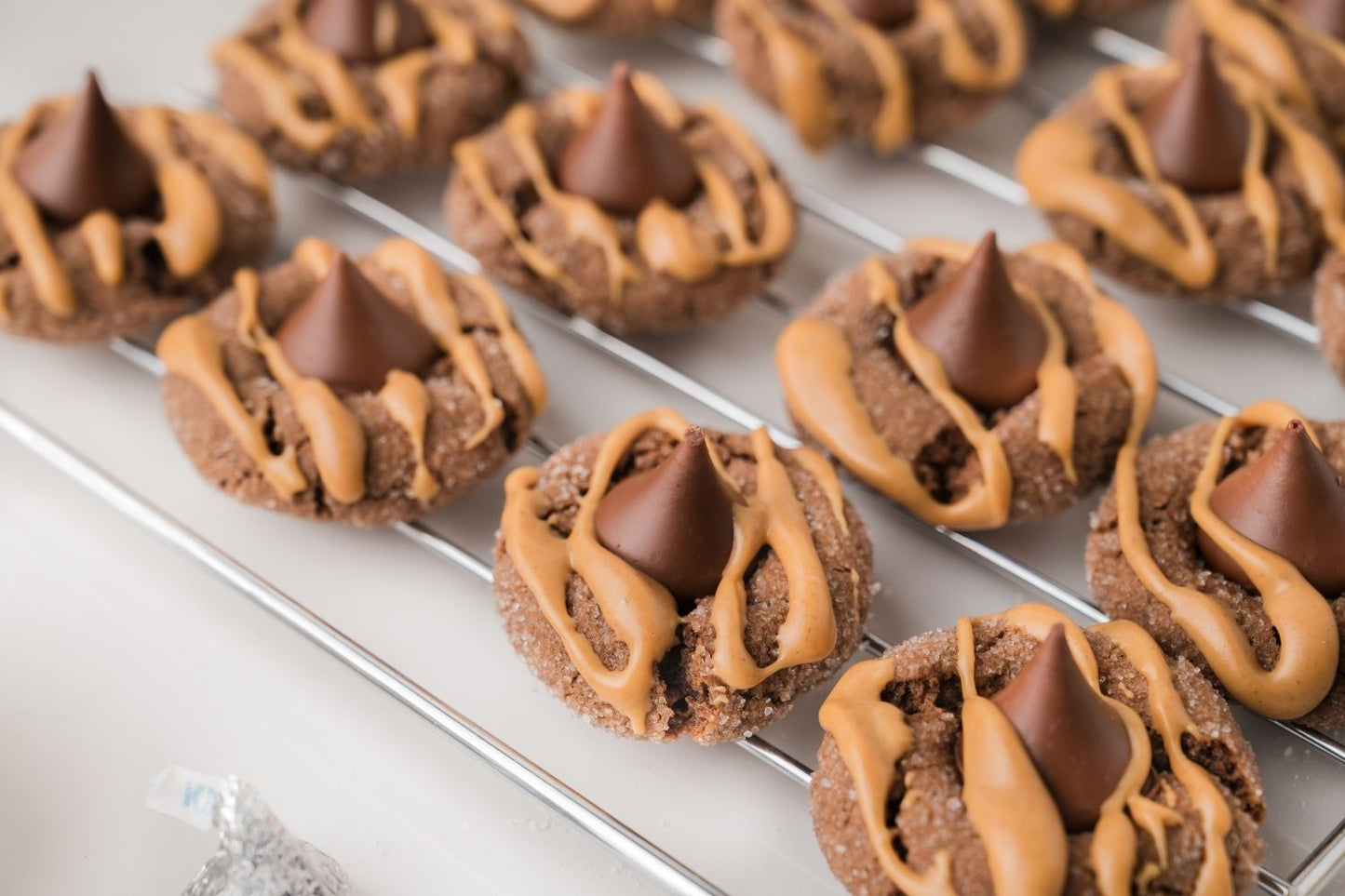 Chocolate Peanut Butter Blossoms