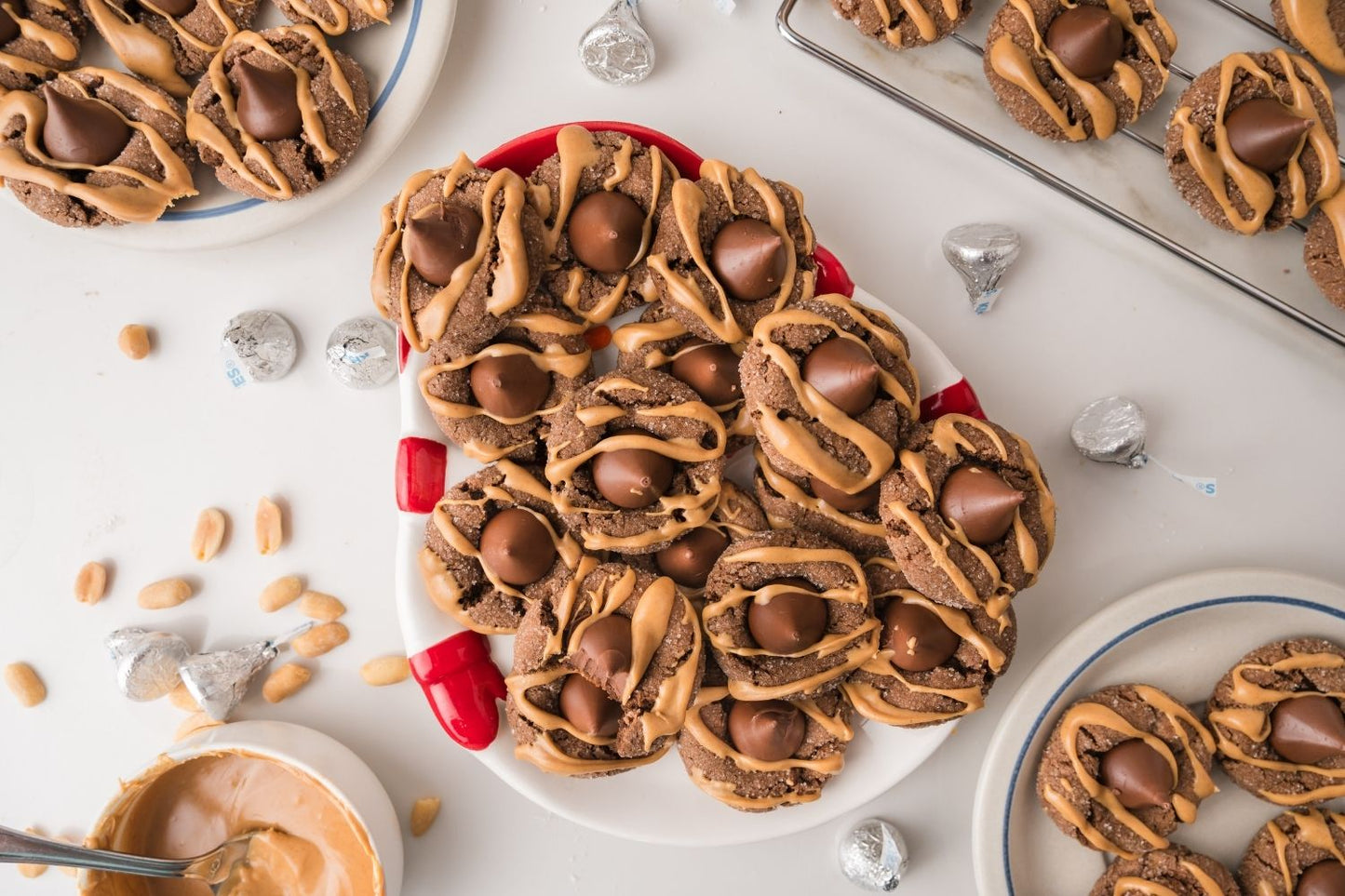 Chocolate Peanut Butter Blossoms