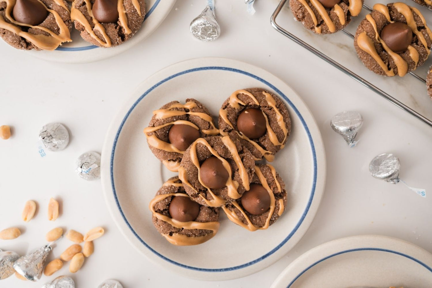 Chocolate Peanut Butter Blossoms