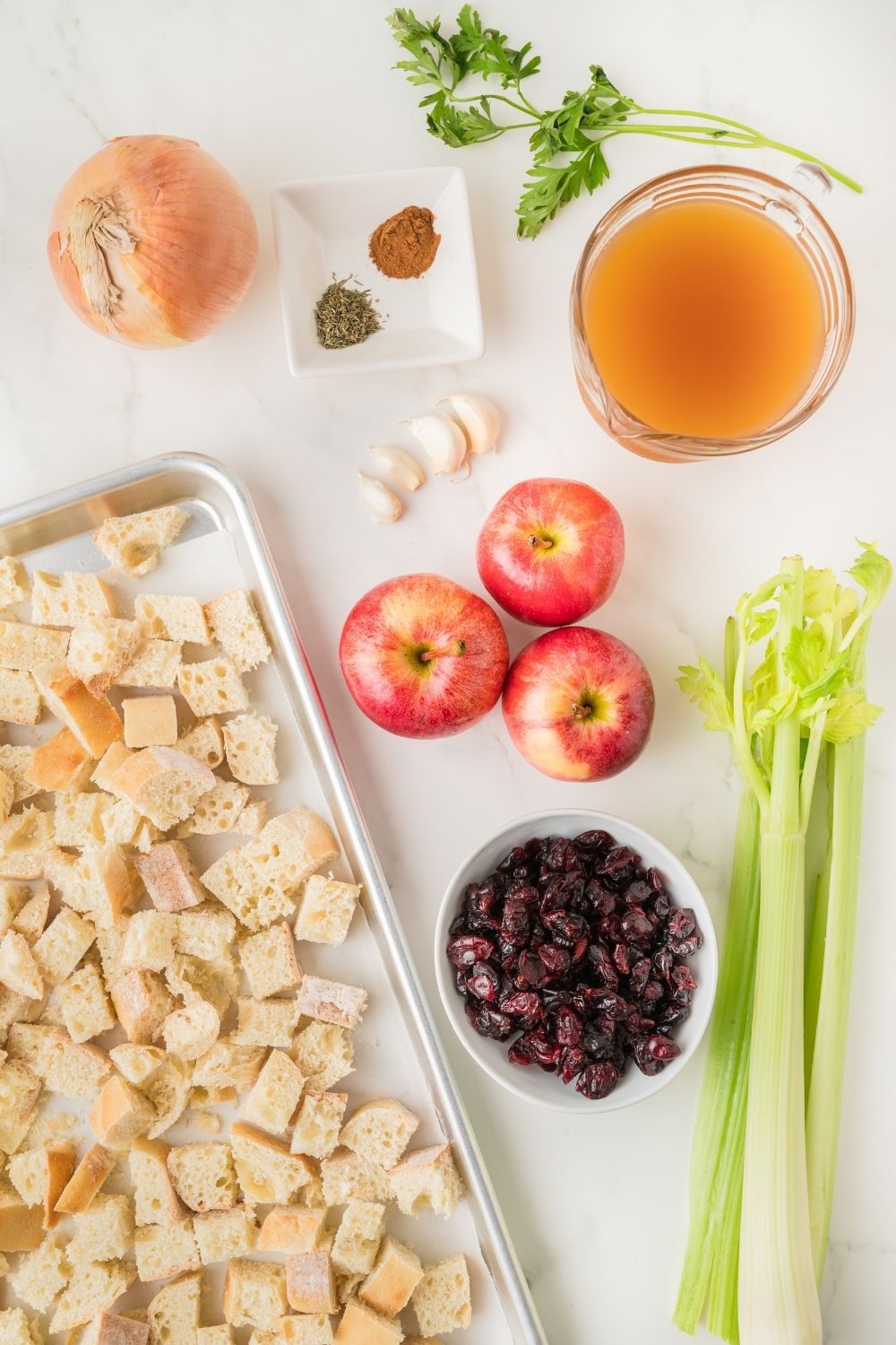 Apple Cranberry Stuffing - set 2