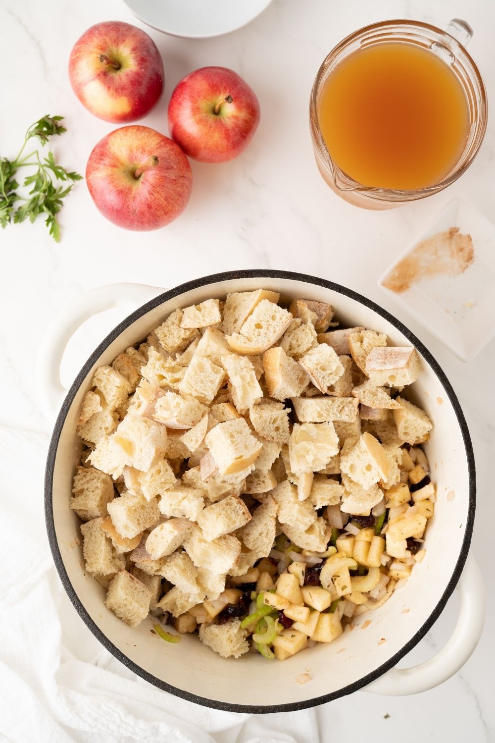Apple Cranberry Stuffing - set 2