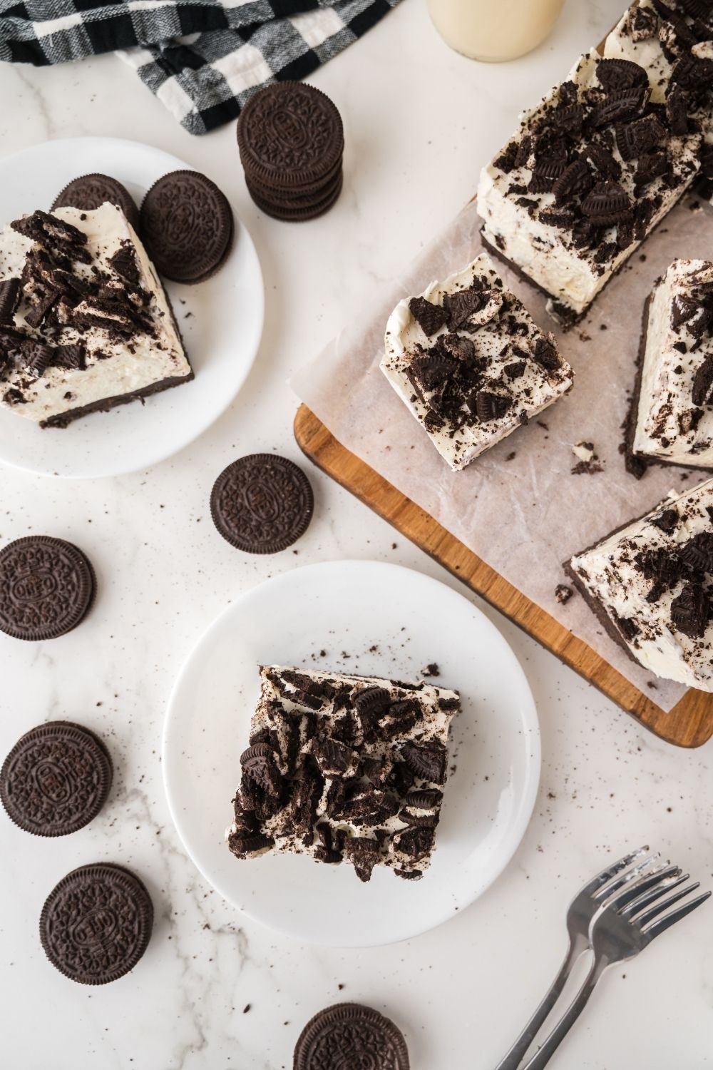 Oreo No Bake Cheesecake Bars