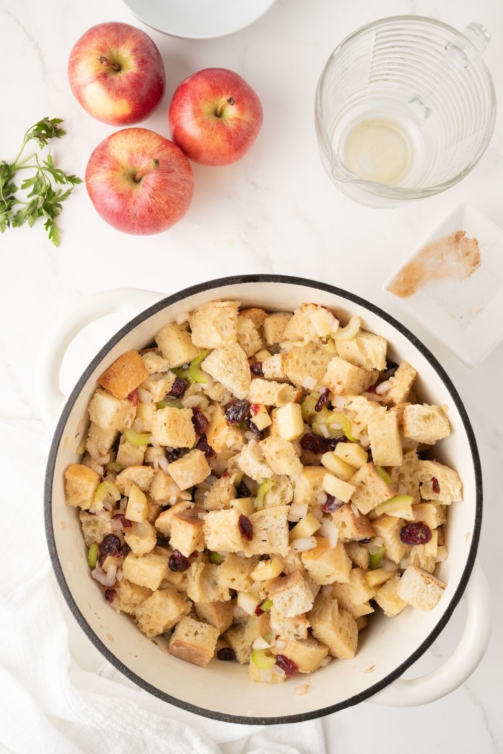 Apple Cranberry Stuffing - set 2