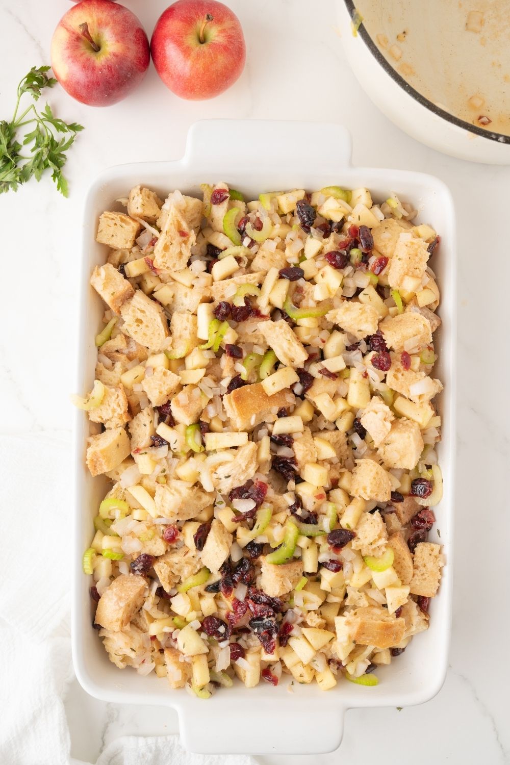 Apple Cranberry Stuffing - set 2