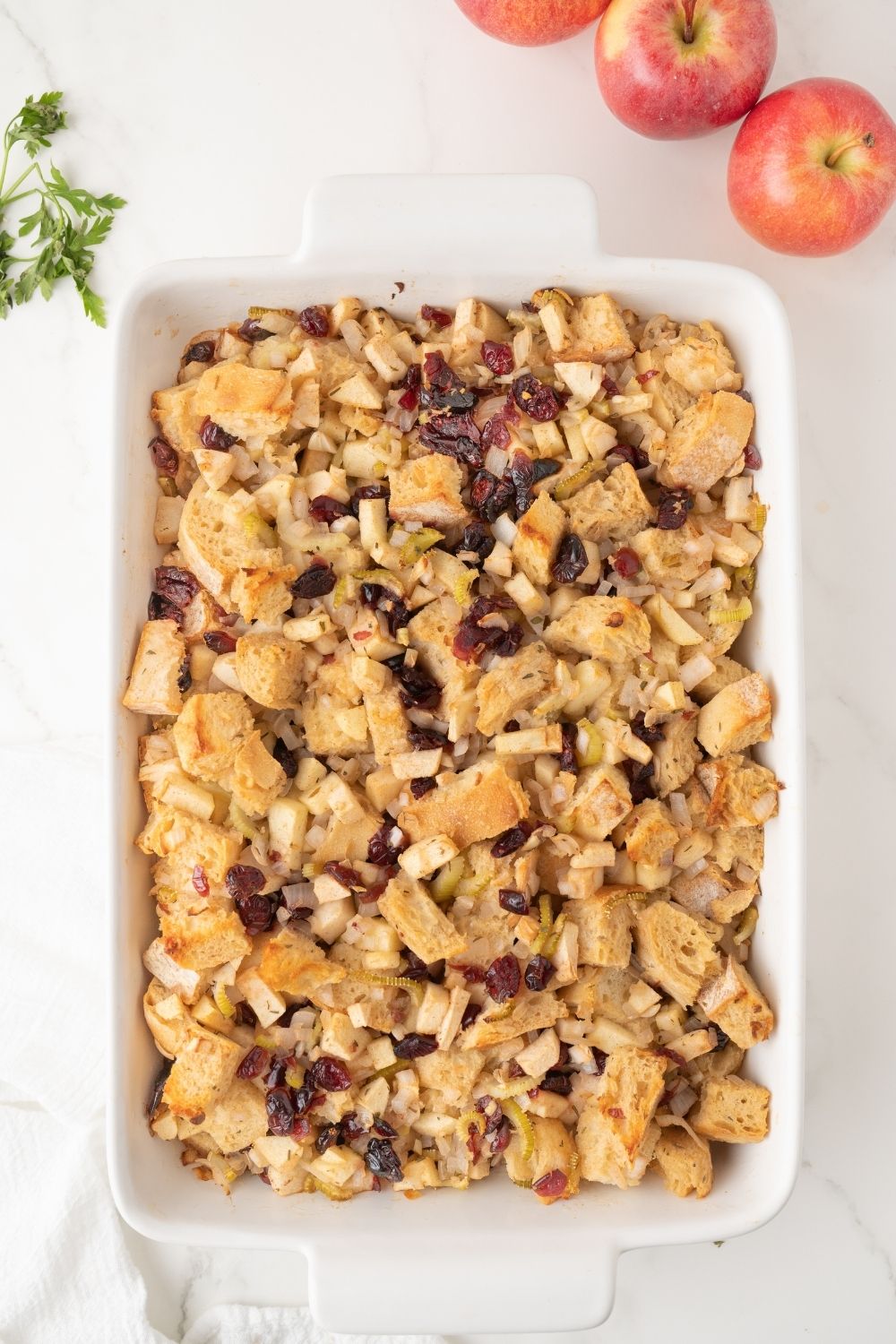 Apple Cranberry Stuffing - set 2