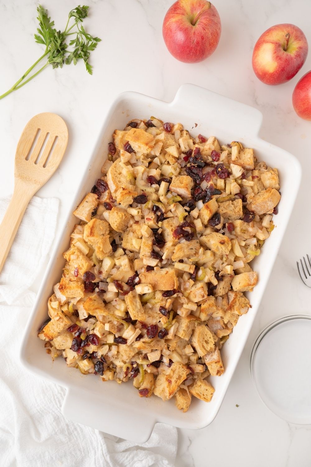 Apple Cranberry Stuffing - set 2