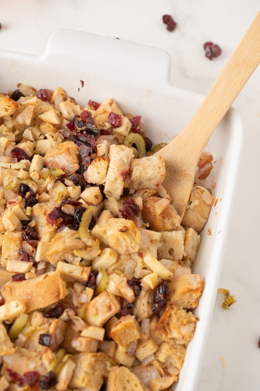 Apple Cranberry Stuffing - set 2