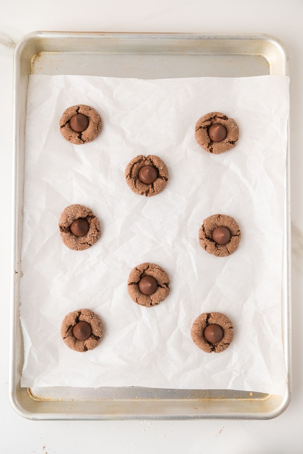 Chocolate Peanut Butter Blossoms