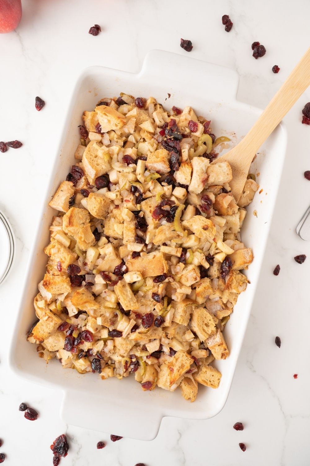 Apple Cranberry Stuffing - set 2