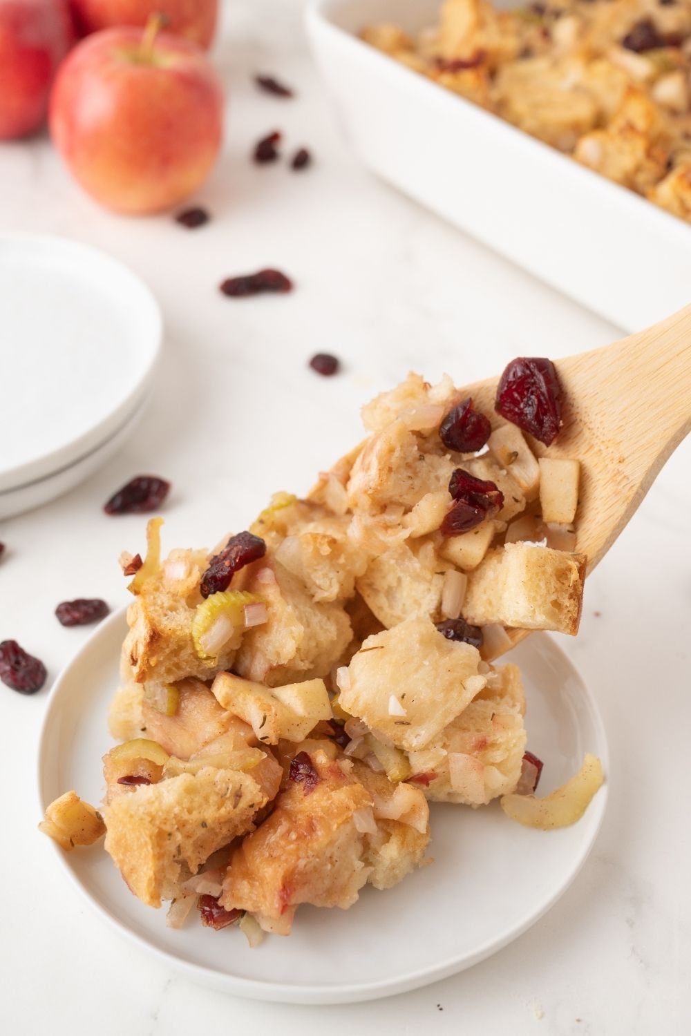 Apple Cranberry Stuffing - set 2