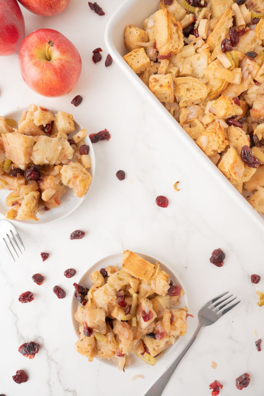 Apple Cranberry Stuffing - set 2