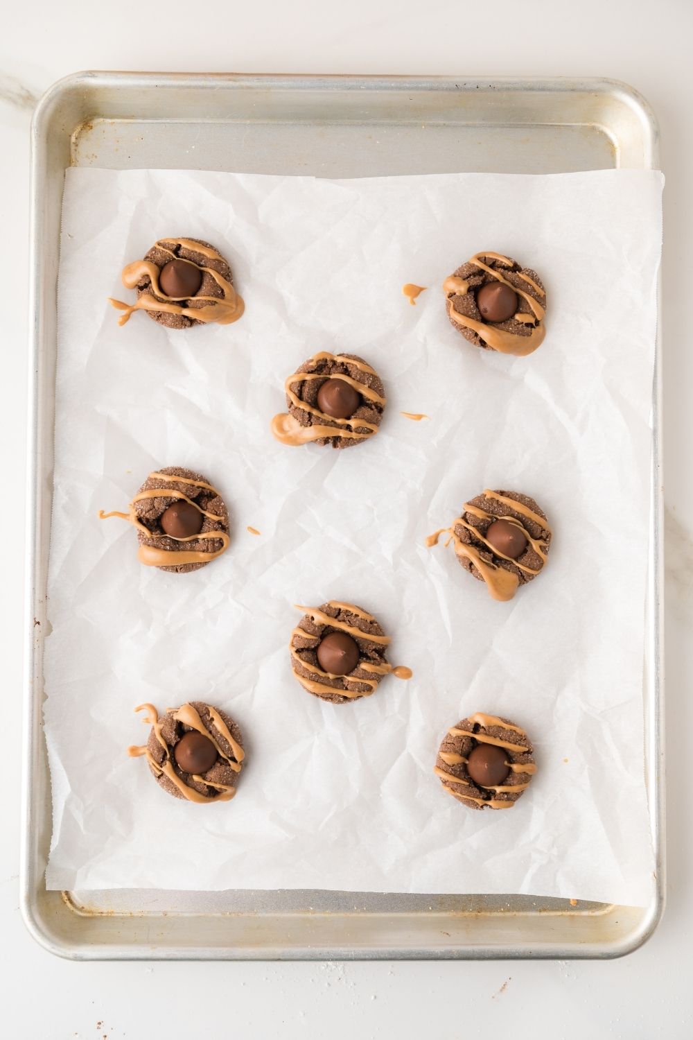 Chocolate Peanut Butter Blossoms