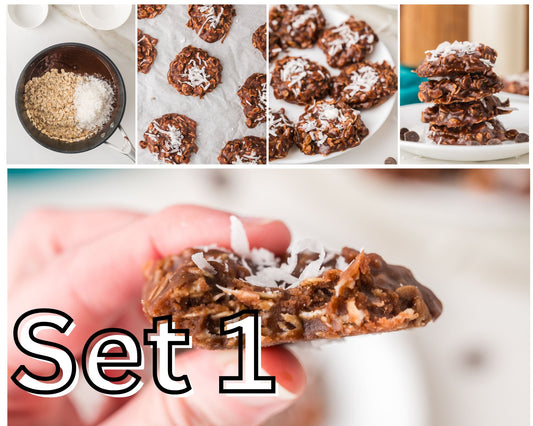 Coconut No Bake Cookies - set 1