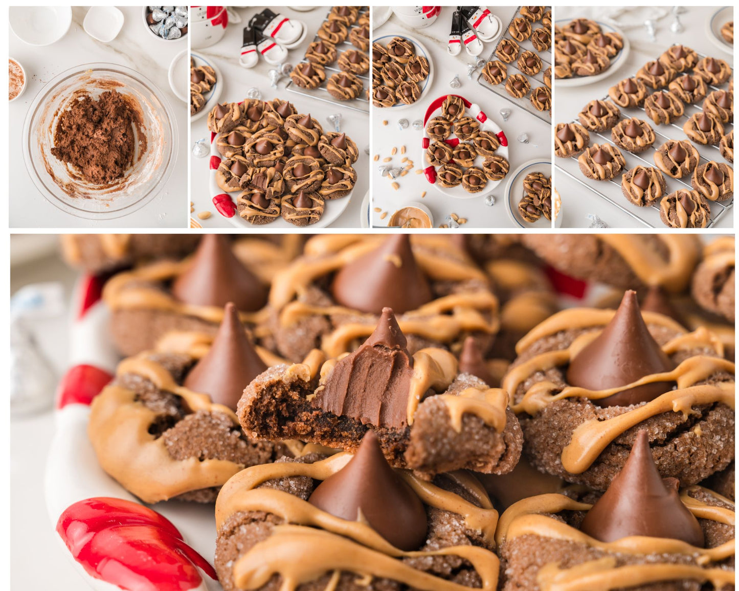 Chocolate Peanut Butter Blossoms